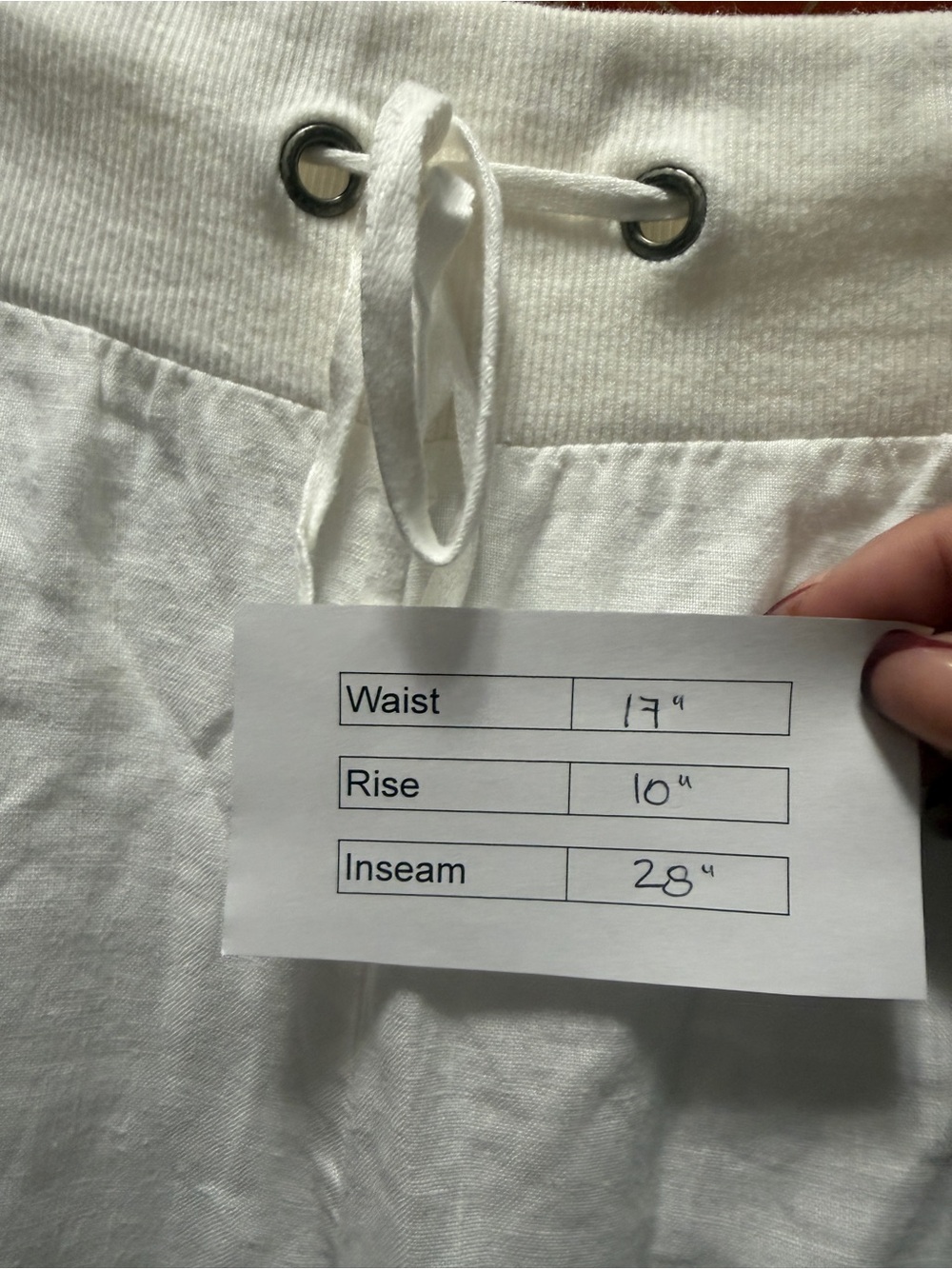 Eileen Fisher Organic Linen Pants White - Picture 8 of 8